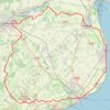 Coastal MTB loop from Canterbury in Kent Downs National Landscape trail, distance, elevation, map, profile, GPS track