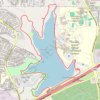 Marine Creek Lake Loop, new sidewalk trail, distance, elevation, map, profile, GPS track