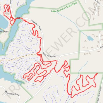 Laurel Loop and Fallstown Loop in Lake Norman State Park: trail ...
